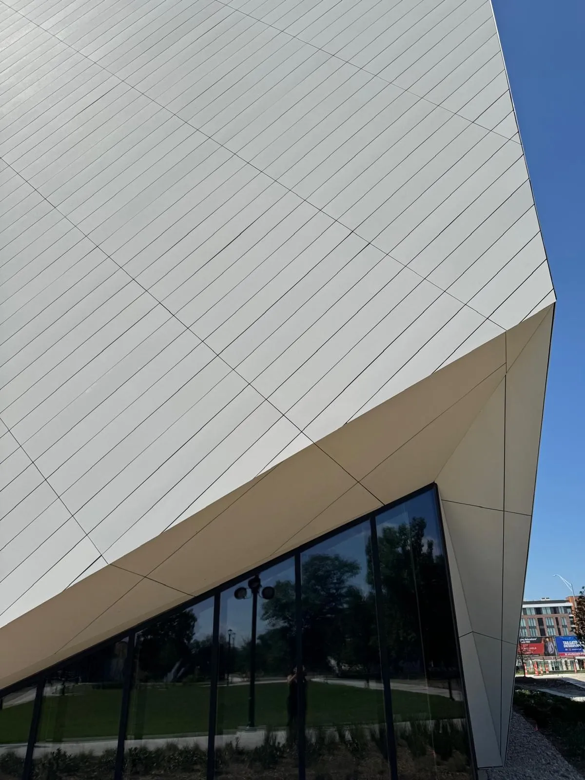 UNL Westbrook Music Building — Swisspearl fiber cement installation, SikaTack glue-on application. (10/16)